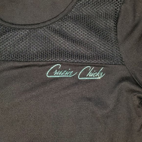 Black long sleeve top "Cruzin Chicks" Sz - Picture 2 of 5